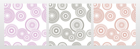 Set of abstract geometric patterns. Seamless vector backgrounds. Colored ornaments Graphic modern patterns Simple lattice graphic designのイラスト素材