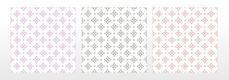 Set of abstract geometric patterns. Seamless vector backgrounds. Colored ornaments Graphic modern patterns Simple lattice graphic designのイラスト素材