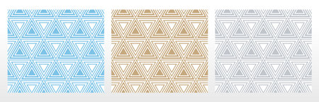 Set of abstract geometric patterns. Seamless vector backgrounds. Colored ornaments Graphic modern patterns Simple lattice graphic designのイラスト素材