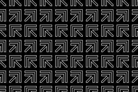 Abstract geometric pattern. A seamless vector background. White and black ornament. Graphic modern pattern. Simple lattice graphic design.のイラスト素材