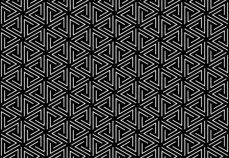 Abstract geometric pattern. A seamless vector background. White and black ornament. Graphic modern...