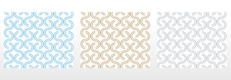 Set of abstract geometric patterns. Seamless vector backgrounds. Colored ornaments Graphic modern...
