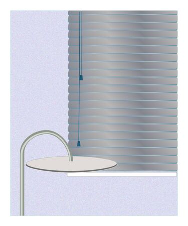 Hipster illustration of a horizontal blinds.のイラスト素材