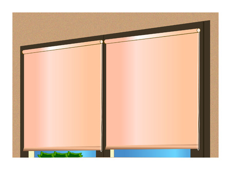 Roller blinds.のイラスト素材