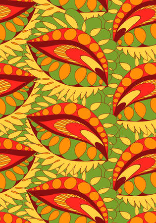 Seamless vertical background. seamless pattern, doodling design. Cute background. Color doodle background.のイラスト素材