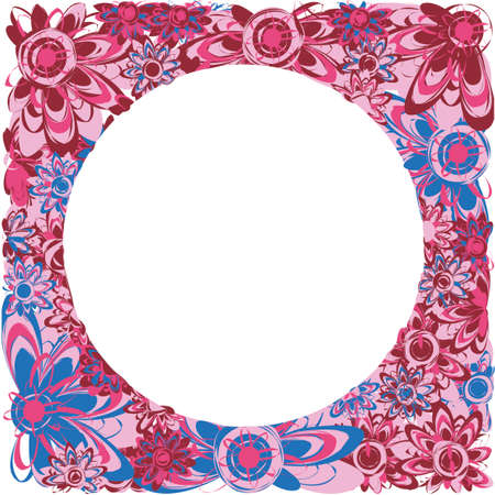 Frame of flowers. Decorative elements. Flower frame.のイラスト素材