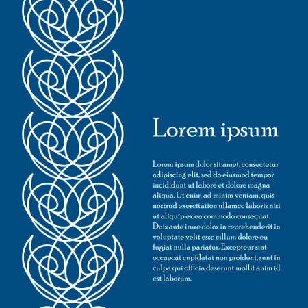 template for a card with an abstract pattern in the marine themeのイラスト素材