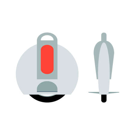 Mono-wheel isolated on white background.のイラスト素材