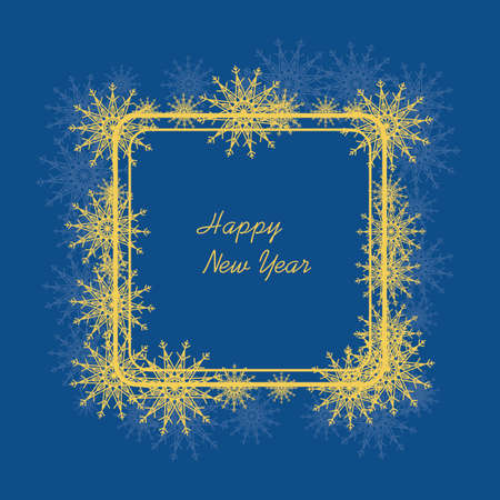 Frame with snowflakes. Vector illustrationのイラスト素材