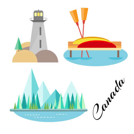 Tourist attraction Of Canada.のイラスト素材