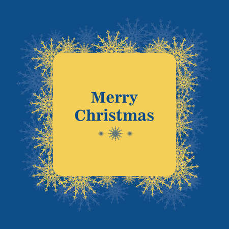 Frame with snowflakes. Vector illustrationのイラスト素材