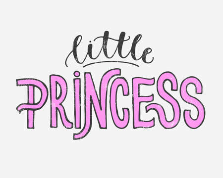 Vector illustration of Little Princess text for girls clothes.のイラスト素材