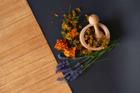 Herbs for alternative medicineの写真素材