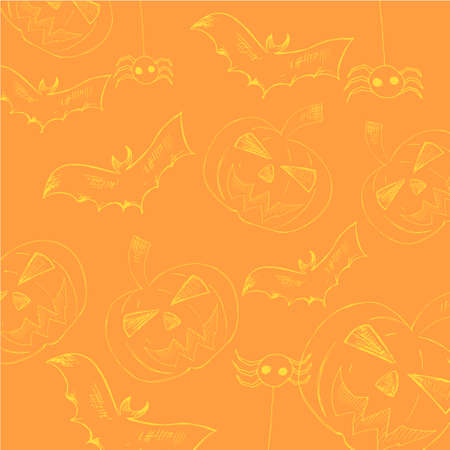 Happy Halloween vector illustration with spider and web for banner, poster, greeting card, party invitationのイラスト素材