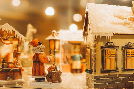 Holiday decorations in Europian Christmas marketの写真素材