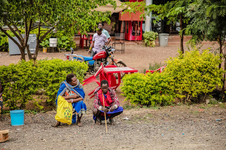 Arusha, Tanzania, Africa. February 04, 2022.life in the African village. African and travel conceptのeditorial素材