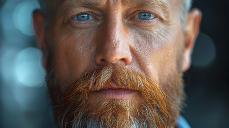 portrait of a handsome middle-aged man in casual clothes outdoors. AI generatedの素材