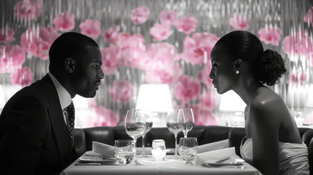 gift of love valentines day romantic date. Togetherness concept. couple in love. Casual fashion. AI generatedの素材