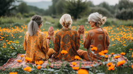 Overjoyed mature grey-haired Caucasian people have fun enjoy time together. happy elderly in living room, senior smiling and happy together to make activityの素材