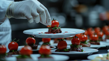 Fresh made Restaurant healthy food delivery in boxes for daily nutrition. bright appetizing variety of dishesの素材