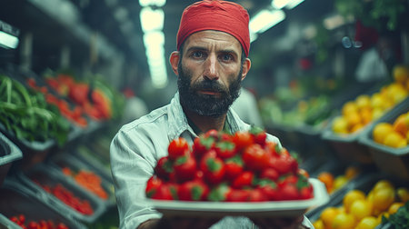 Fresh made Restaurant healthy food delivery in boxes for daily nutrition. bright appetizing variety of dishesの素材