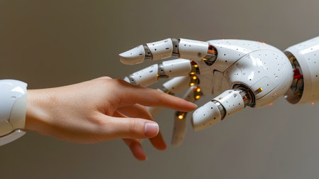 Blue futuristic background Man technology future lifestyle, digital marketing IOT internet of thing future AI chatbot technology smart device social networkの素材