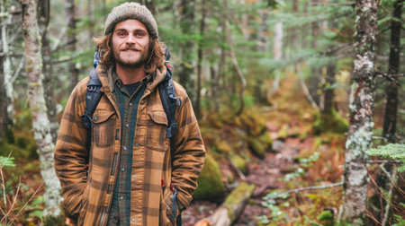 colorful portrait of a modern happy man. Cheerful attractive man looking at camera with toothy smile. Screen view head shot portraitの素材