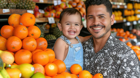 happy father spends time with his son. Father's Day. Parent and child. A man is happy in his family. Happy father with son are having fun on the field at summertime.の素材
