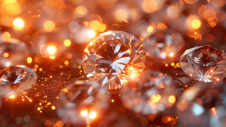 abstract vivid background for product presentation. Jewelry stones, rhinestones. AI generated.の素材