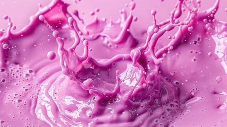 Vivid and richly textured abstract background featuring a cosmic blend of peach, gold and purple shades, resembling a nebula or galaxy, more light and pearl texture. AI generatedの素材