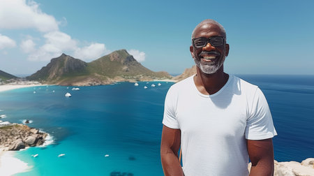 A portrait of a beautiful senior 70- 80s man. AI generatedの素材