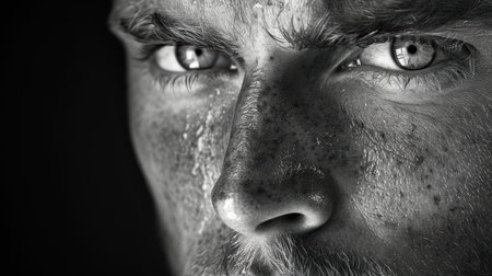 portrait of a handsome young man in casual clothes. AI generatedの素材