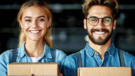 happy loving couple in the store. AI generatedの素材