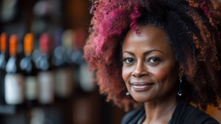 mature woman drinking wine at home. Old middle aged lady holding glass sit at kitchen table. the problem of female alcoholism, mental state and loneliness.の素材