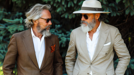 gay couple in love happy to be together. they hold hands and smile they are happy to do something together, walk, cook, workの素材