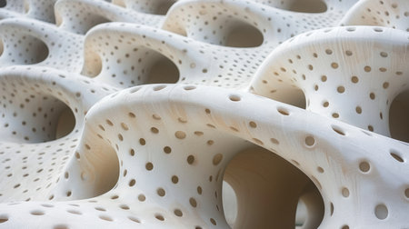 Top view of rings white background. Abstract composition, white arch tray podium. Copy space, flat lay. fantastic futuristic volumetric white design like backgroundsの素材