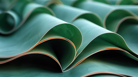 natural and futuristic green background. varied and abstract volumetric and blurの素材