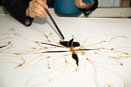 Batik design motif and pattern. traditional Malaysian fabric