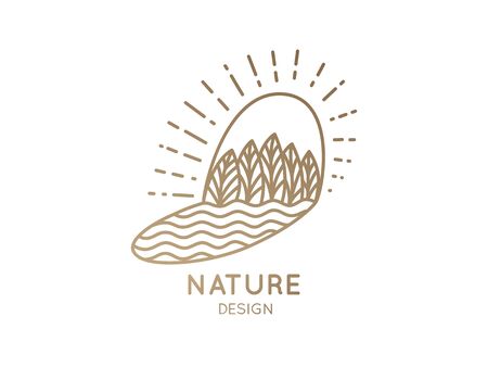 Logo natureのイラスト素材