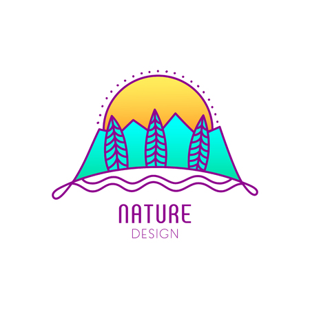 Forest nature logo designのイラスト素材
