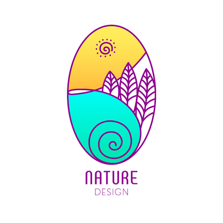 Logo natureのイラスト素材