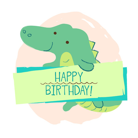 Crocodile element of cardの写真素材