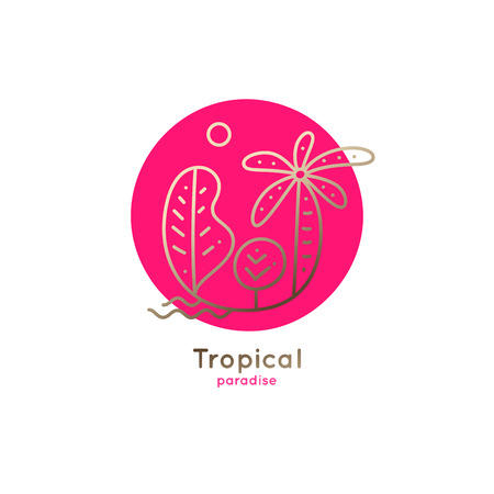 Logo palm vector illustrationのイラスト素材