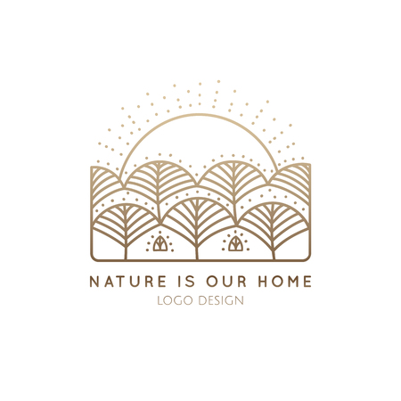 Nature home  symbol design.のイラスト素材