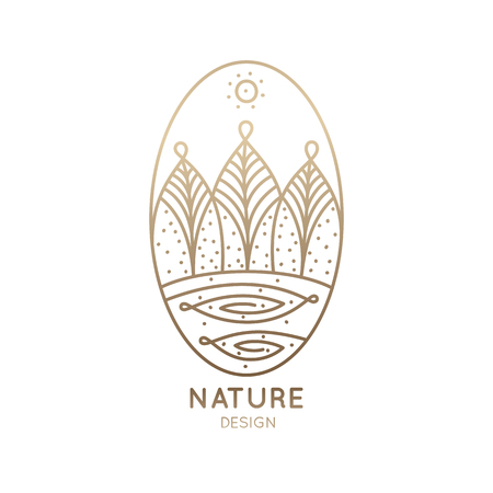 Nature oval symbol design.のイラスト素材