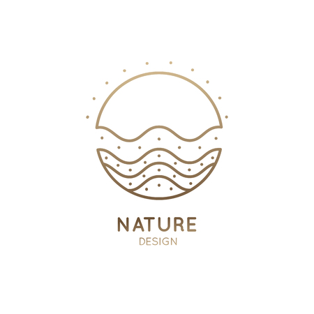 Logo design with wavy sunのイラスト素材