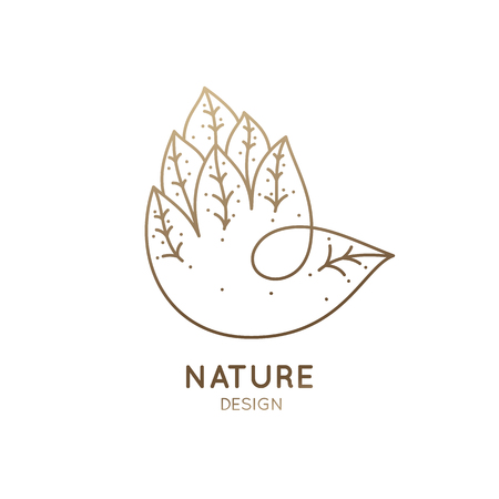 Seven trees isolated on plain backgroundのイラスト素材