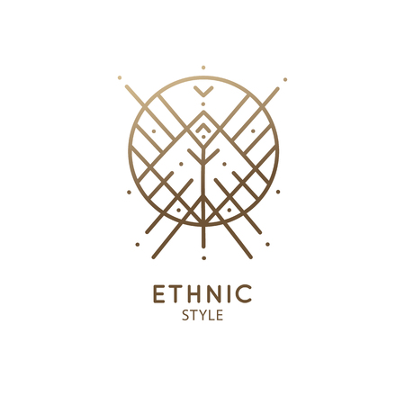 Geometric sacred abstract emblem tattooのイラスト素材