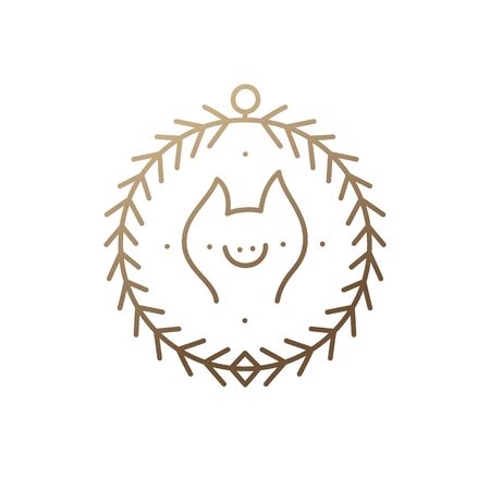 Pig icon frameのイラスト素材