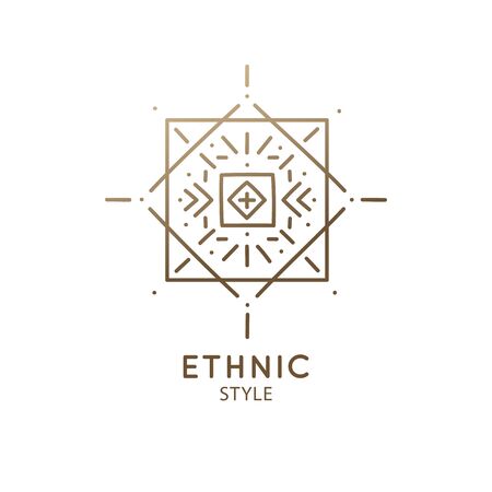 Geometric sacred abstract emblem tattooのイラスト素材